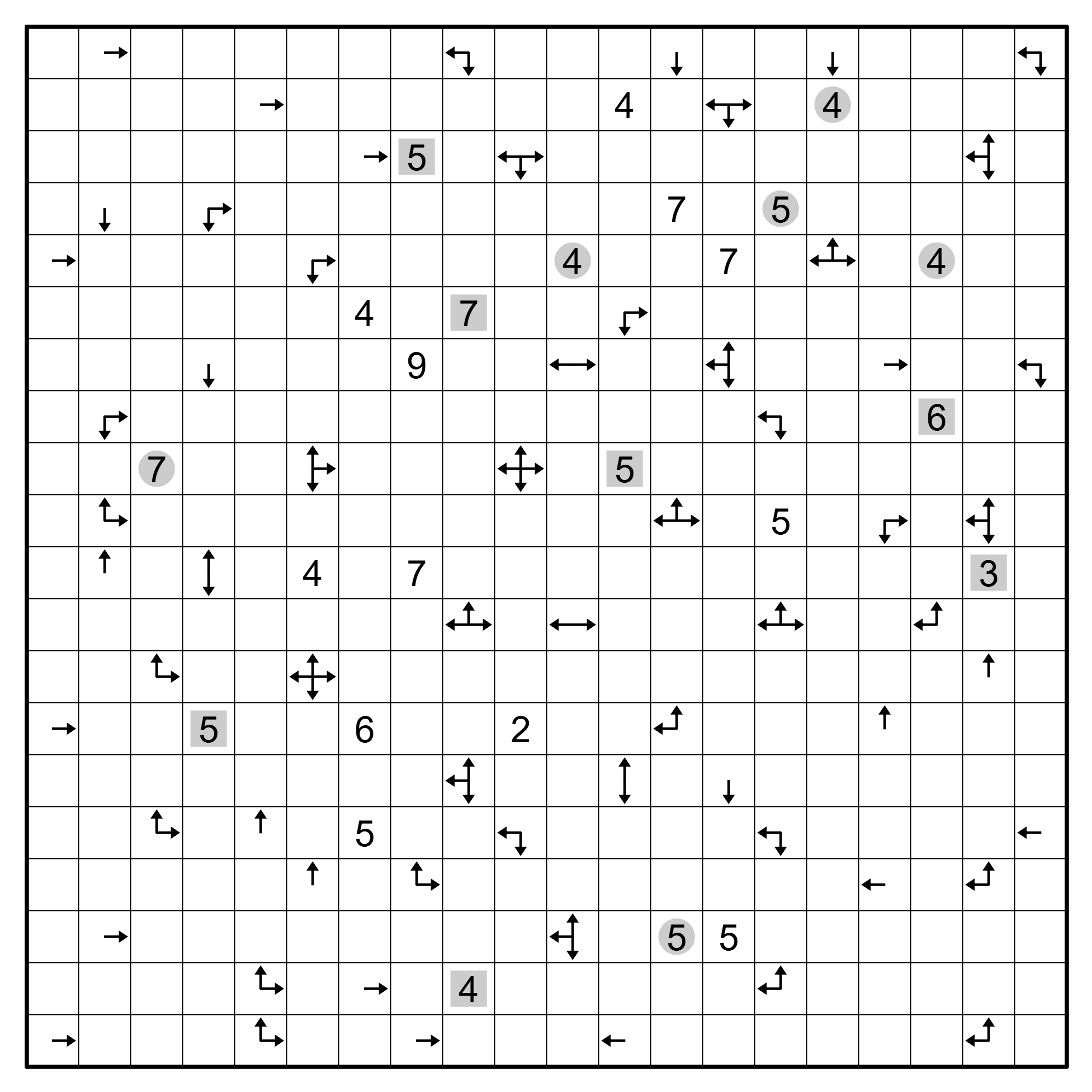 Shut the Box puzzle grid