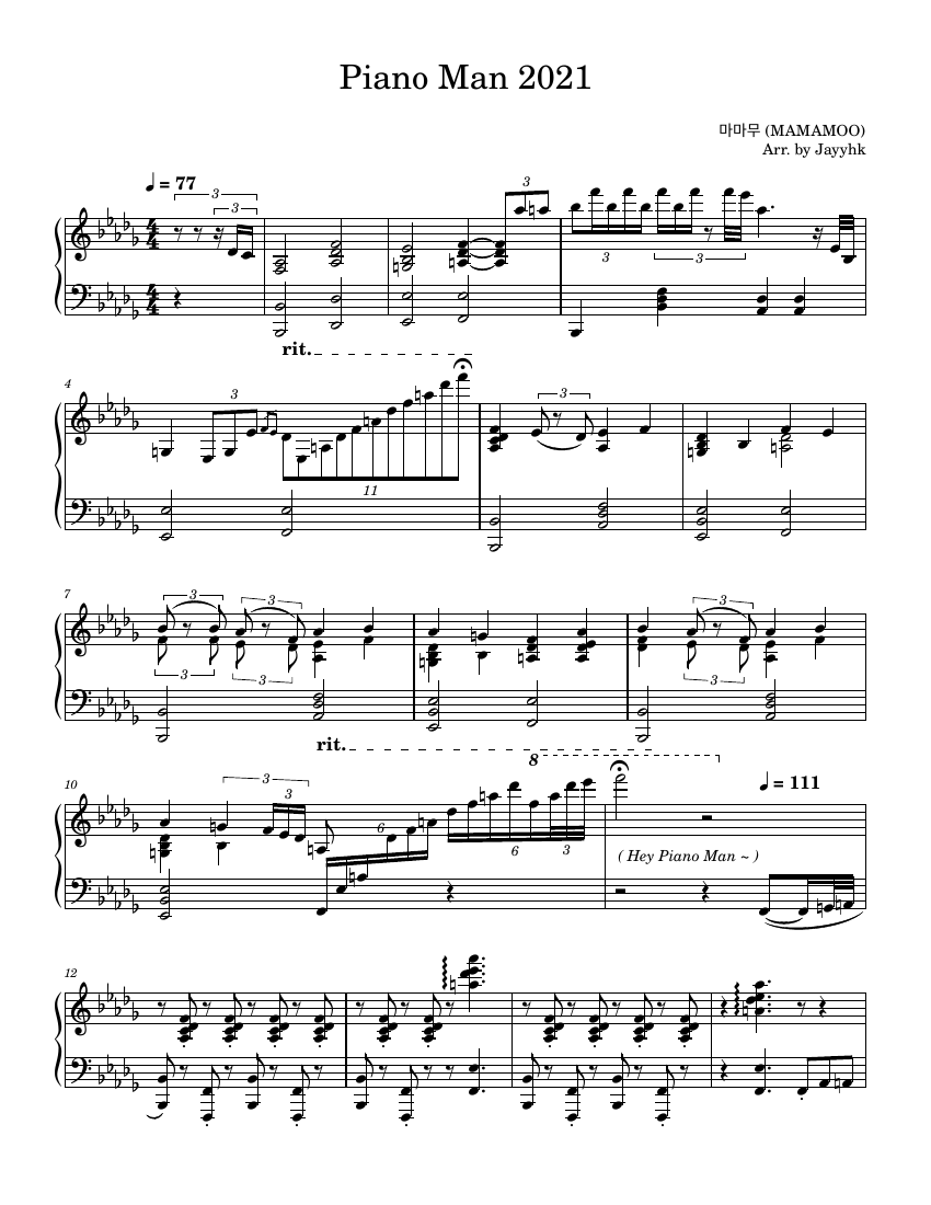 Piano Man 2021 — MAMAMOO