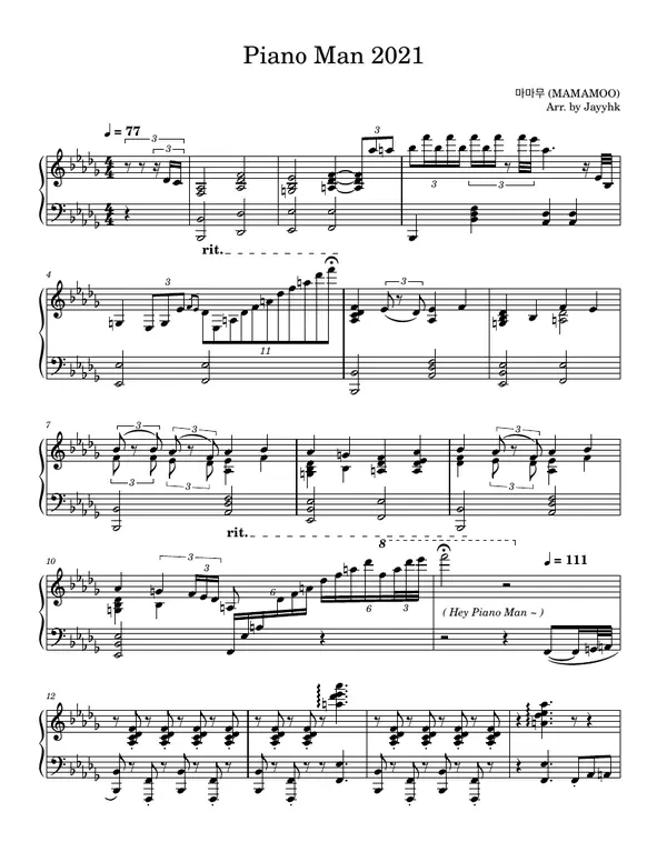 Piano Man 2021 — MAMAMOO
